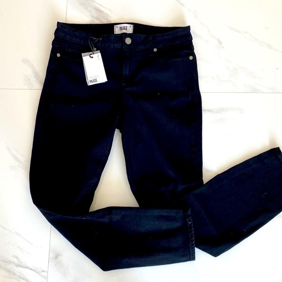 PAIGE Verdugo 5 pocket classic ankle distressed  jeans black NWT Size 29
C - Picture 3 of 16